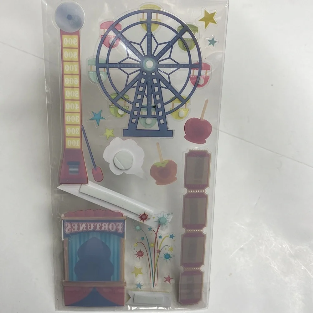 Crafts Scrapbook 3D Stickers Movie and Fair Bundle of 2
